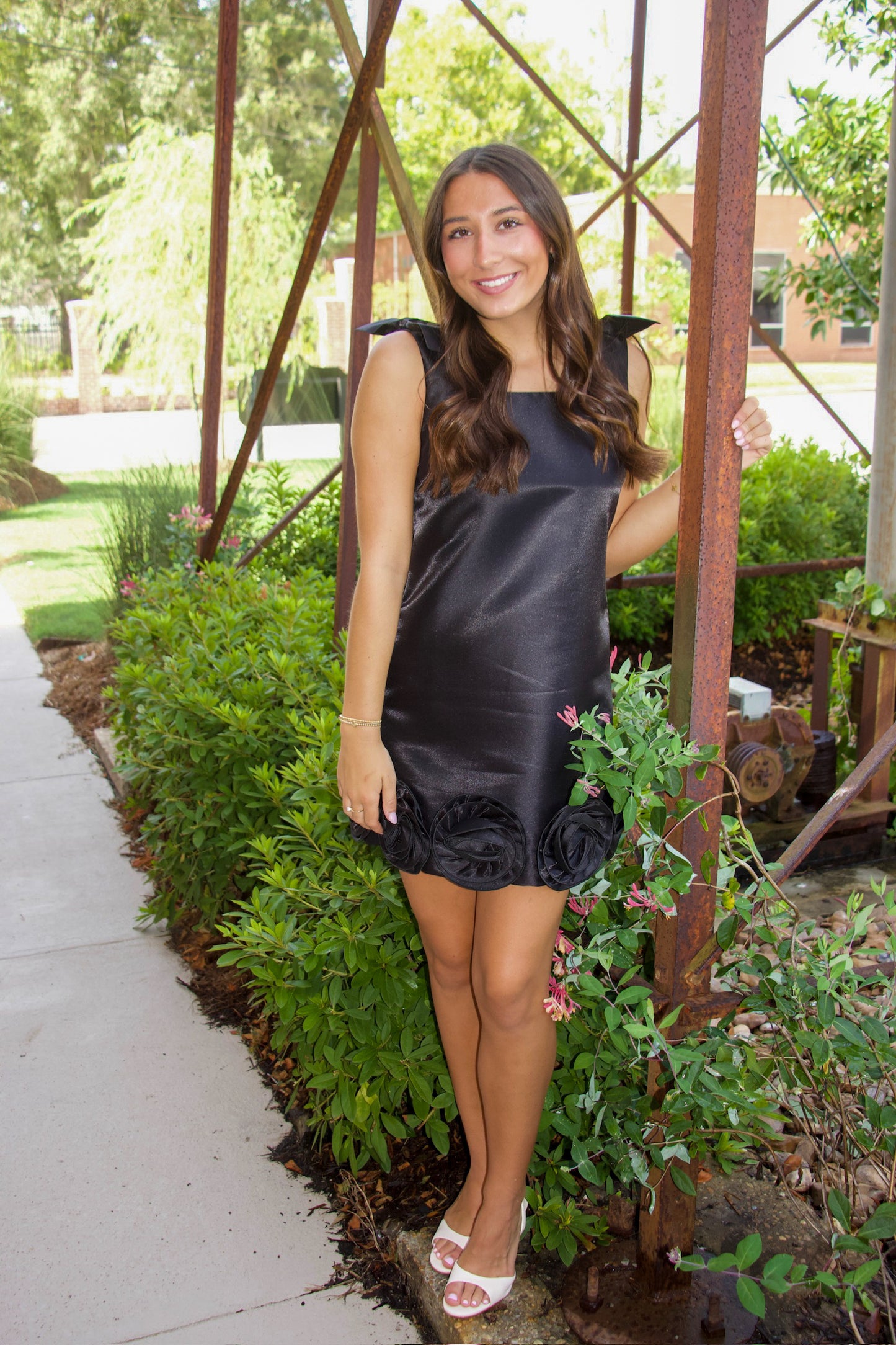 Black Rosette Dress