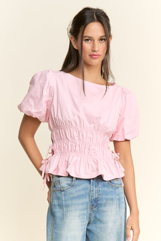 Pink Smocked Top