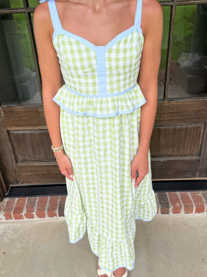 Caroline Gingham Midi Dress