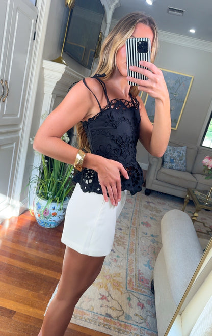 Off White High-Waist Skort