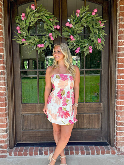 Camellia Strapless Mini Dress